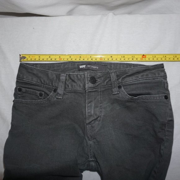 LEVI'S 535 Leggings Gray Destroyed 5 Junior - Picture 9 of 9